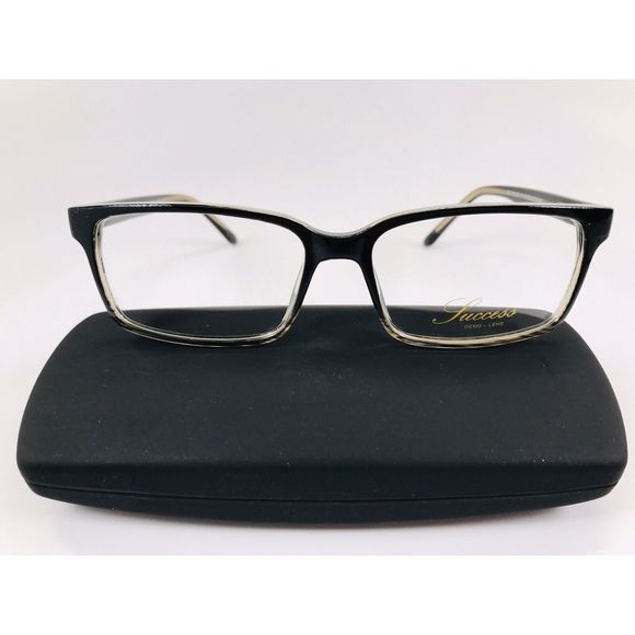 New Designer Inspired SUCCESS SS-108 Black Fade Eyeglasses 55mm with Case - Picture 2 of 10